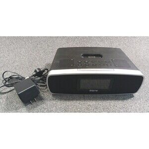 iHome iP90 AM/FM Dual Alarm Clock Radio Dock for iPod / iPhone No Remote Tested